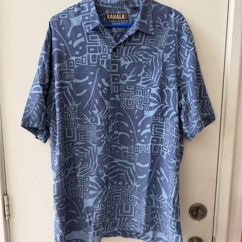 Men’s Kahala Aloha Hawaiian Shirt L Large Barely Worn